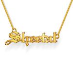 DREAMRAX Sheetal Name Necklace in Gold Polish – English Block Font, Personalized Jewelry for Women, Anti-Tarnish & Splash Proof, Custom Gift, Stylish & Modern Design, Best for Everyday Wear