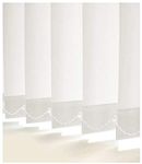 SOMERTON PLAIN WHITE MADE TO MEASURE VERTICAL BLIND REPLACEMENT SLATS 89mm (3.5") WIDE FREE WEIGHTS & CHAIN INCLUDED