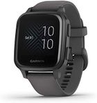 Garmin Venu Sq, GPS Smartwatch with Bright Touchscreen Display, Up to 6 Days of Battery Life, Slate Aluminum Bezel with Shadow Gray Case and Silicone Band, Slate Band Large