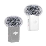 YOUSHARES DJI Mic 2 Wind Muff - 2 Packs Furry Microphone Windscreen Mic Windshield for DJI Mic 2 Wireless Lavalier Microphone for Record Interview(Black)