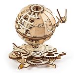 Ugears Globus Vintage Office Decor Collection - Wooden Creative Educational Puzzle, Self Assembling Mechanical 3D Model Kits to Build, DIY Brain Teaser Puzzles for Adults and Unique Table Decor Craft