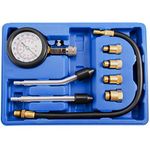 Professional Petrol Engine Compression Tester Kit Fuel Cylinder Pressure Gauge Tool Set for Automotive Motorcycles