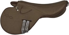 Cwell Equine New Full Tree Exercise Race Horse Synthetic saddle choice of colors Black Brown 18" (BROWN)