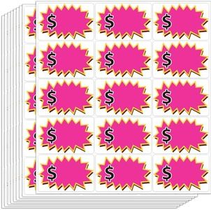 300 Pcs Garage Sale Stickers, Removable Adhesive Yard Sale Price Stickers with Space to Write Pricing (2"x3"), Price Label Stickers Price Tags Stickers for Retail,Rummage or Annual Community Sale
