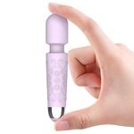 MANFLY Rechargeable Home Mini Massager, Handheld Electric Waterproof Neck Massager (Purple)