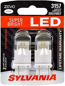 SYLVANIA - 3157 ZEVO LED White Bulb - Bright LED Bulb, Ideal for Daytime Running Lights (DRL) and Back-Up/Reverse Lights (Contains 2 Bulbs)