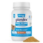 Glandex Dog & Cat Anal Gland Fiber Supplement Powder with Pumpkin & Digestive Enzymes – Vet Recommended Healthy Bowels & Digestion - Boot The Scoot (Vegan Salmon, 70g)