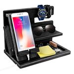 Gifts for Men Wood Phone Docking Station Father s Day Gifts from Daughter/Son,Mens Gifts for Dad Gifts for Men Who Have Everything,Birthday Gifts for Him,Bedside Organiser for Dad Presents for Husband