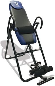 Body Vision IT9825 Premium Inversion Table with Adjustable Head Rest & Lumbar Support Pad, Heavy Dutyup to 250 lbs, Blue