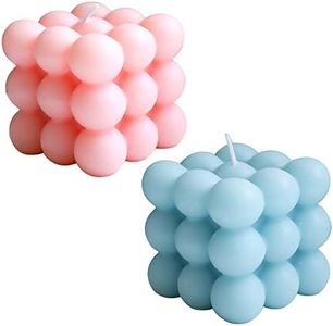 NICAVKIT 2Pcs Bubble Candle - Candela profumata a forma di cubo di soia fatta a mano candele a forma di cubo, candele decorative in cera d'api per camera, matrimonio, festa