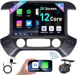 2K Screen 𝟏𝟐𝐜𝐨𝐫𝐞 𝟖+𝟏𝟐𝟖𝐆𝐁 Android 13 Car Radio Stereo for Chevy Silverado 2014-2018 GMC Sierra - Upgrade 13.1 Inch Touch Screen Replacement CarPlay Android Auto 1080P Backup Camera