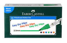 Faber-Castell Whiteboard Broad Tip Point Marker - Pack of 10 (Green)