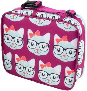 Bentology Lunch Box for Girls-Kids Insulated, Durable Lunchbox Tote Bag Fits Bento Boxes, Containers, Jars & Bottles, Reusable Back to School Lunch Sleeve Keeps Food Hotter or Colder Longer- Kitty Cat