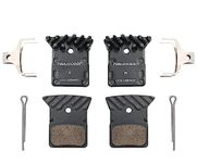 2Pair Disc Brake Pads With Cooling Fin, Ceramic Bicycle Brake Pads For SHIMANO DEORE XT M8100 / SLX M7100 / DURA-ACE/ULTEGRA/TIAGRA/GRX