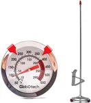 Meat Candy Deep Fry Thermometer - Water Proof 2" Dial Thermometer 12" Long Stem Cooking Stainless Steel Thermometer for Grill, Turkey, BBQ