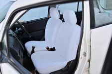 Atist Cotton Car Seat Cover for Tata Manza (5 Seater) (All Detachable Headrest) (White)