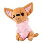 Siwan Chihuahua Dog Plush Toy, Cute Standing Puppy Stuffed Toy, Small Chihuahua Dog Doll, Adorable Animal Dog Toy for Kids Gift, Children's Best Friend, 17CM, Pink