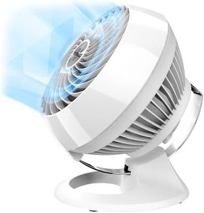 Vornado 460 Small Air Circulator – White – Whole-Room Vortex Airflow Fan for Small Spaces (Up to ~21 m²) – 3-Speed Control – Adjustable Tilt Head & Chrome Glide Bar – Compact Yet Powerful