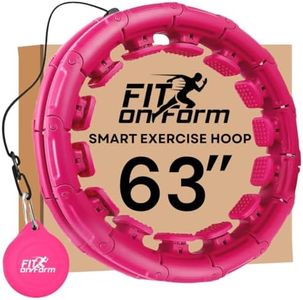 Infinity Weighted Hula Fit Hoop for Adult Weight Loss, 2 in 1 Smart Fitness Exercise Hoop for Women Abs Workout, Fit on Form 24/28/32 Detachable Knots