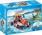 Playmobil 9435 Action Dino Hovercraft with UnderWater Motor, Fun Imaginative Role-Play, PlaySets Suitable for Children Ages 4+