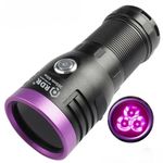 RDR Brand 60W Aluminium UV Filter Glass Flashlight@1 nos +18650 Li-ion Cell @ 4 nos (60W 365nm)