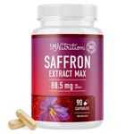 Saffron Extract Supplement 88.5mg | 90 Capsules | 100% Saffron Supplements for Men and Women | Powerful 3:1 Extract Ratio for Antioxidant Support | Gluten-Free, Non-GMO, Vegetarian, 3rd-Party Tested