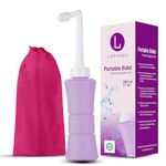 laphang Portable Bottle 500ml Purple Bottle Bidet with Waterproof Pouch and Cap – PP + TPR, Leak Proof & Scratch Resistant –Perineal Clean for Postpartum Hemorrhoids Healing, Maternity Kit Essentials