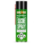 Kangaroo® Multipurpose Silicone Spray 500ml | Odourless, Non-Toxic Lubricant | Protects Rubber, Plastic, Metal & Vinyl | Prevents Rust, Eliminates Friction, High-Temperature Resistant Spray