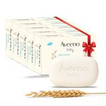 Aveeno Baby Daily Moisture Cleansing Bar 75g (Pack of 5) | With natural Oatmeal, Glycerin and Shea Butter | Co-created with Pediatricians and Dermatologists for newborn sensitive skin | pH balanced, free of soap, parabens sulfates and phthalates