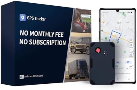 VITALGLOW GPS Tracker for Vehicles No Monthly Fee, No Subscription, Long Battery Life, 4G SIM Card and Data Included, Trip History, GeoFence, Driving Alerts