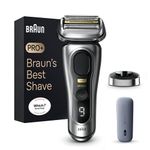 Braun Series 9 PRO+ Electric Shaver for Men, 5 Pro Shave Elements & Precision Long Hair ProTrimmer, PowerCase, 9527s, Silver, Rated Which Best Buy