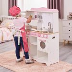 Liberty House Toys Country Kitchen with 9 Wooden Accessories, H970 x W700 x D350mm