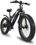 Ficyacto Electric Bikes For Adult Electric Mountain Bike 26" E Bike 48V17AH,Dual Suspension,7 Speed Gears,Range 60 KM