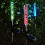 GIGAWATTS GW-908 Solar Outdoor Garden LED Light BIS Approved Bubble Stake Acrylic Tube-Light with 2V Panel & 600 mAh Battery IP65 Waterproof Lawn Decor Lamp for Pathway Patio Yard (Pack of 1, RGB)