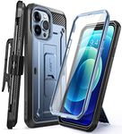 SupCase Unicorn Beetle Pro Series Case for iPhone 13 Pro Max 6.7 Inch (2021 Release), Built-in Screen Protector, Full Body Rugged Holster Case (Cerulean) sky blue