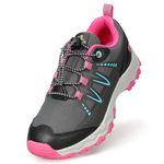 Girls Trainers Boys Girls Non-Slip Walking Shoes Breathable Low-Top Sneakers Road Trail Running Shoes Grey Size 5UK(38EU) Big Kids