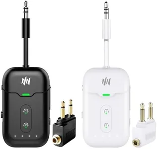 Bluetooth 5.4 Transmitter Receiver, 2-in-1 Adapter for Airplane, TV, Gym - Up to 2 AirPods/Headphones, Wireless Audio Adapter With aptX LL for Travel & Home/Car Stereo