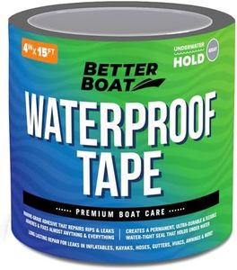 Better Boat Gray Waterproof Tape for Leaks Heavy Duty Marine Grade Seal Tape, 15 ft x 4 in, Canvas, Gutters, HVAC, Outdoor Sealing