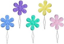 BEADNOVA Embroidery Needle Threader Tool 5pcs Plastic Flower Head Sewing Machine Needle Threader for Hand Sewing Cross Stitch Craft Knitting Quilting (5pcs, Mix Colors)