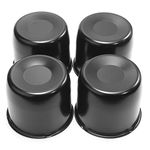 RTrhinotuning 4.25 Inch Center Caps Black Trailers Wheel Center Caps for Rims Push Through Hub Covers for Trucks Trailer Camper RV