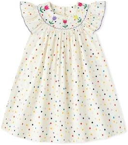 Simplee kids Toddler Girl Dresses Ruffled Sleeves Summer Sundress Dress Bohemian Dress12M-6T