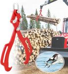 Log Lifting Tongs, Optimal Strength Log Tongs, Multi-Model Compatibility, Superior Steel Grip for Safe Wood Lifting & Dragging, Essential Tool for Efficient Logging Operations (18 in-2 Claw)