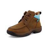 Twisted X Women's 4" All Around Lace Up Hiking Multi Work Boot, Oiled Saddle & Aruba Blue, 5 UK