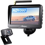 eRapta Backup Camera 2.0 with Monitor for RV Truck Trailer Box Tractor 5th Wheel Split Screen Back Up Reversing Parking Backing Rear and Side Wired Camera 4 Channels ER0202