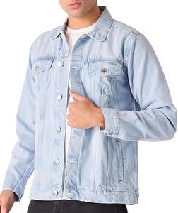 Jean Jacket For Men - Classic Trucker Style Slim Fit Casual Outerwear Button Down Cowboy Cut - Men's Denim Jacket