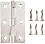 Amazon Basics Butt Hinge 2-2/5-Inch, Stainless Steel, 12 Pieces