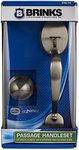 Brinks Passage Handleset - Exterior Handle with Interior Non-Locking Door Knob (Satin Nickle)