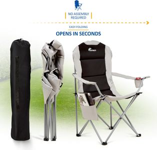 SUNMER Padded Camping Chairs Set of 2 – Foldable Outdoor Seats