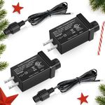 30V 0.2A 6W Class 2 Power Supply, Low Voltage LED Transformer IP44 Waterproof, UL Replacement Yard Inflatable Adapter Plug for Christmas Tree String Light Inflatables Indoor Outdoor (2 Pack)