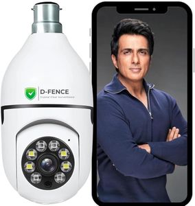 D-FENCE 3MP Full HD Smart Wi-Fi CCTV Camera for Home Security | (1 Year Warranty) | 360° Rotation | Night Vision | Intelligent Security with Trust | Trusted by Over 25,00,000 Families Across India